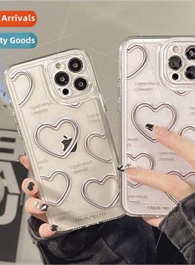 适用 iPhone12/13PROMAX simple lines love Apple 11 phone case