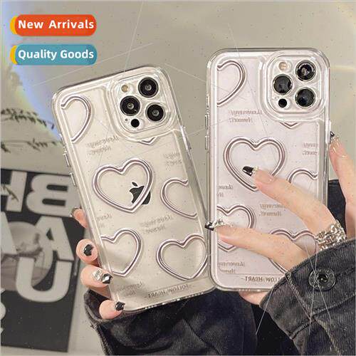 适用 iPhone12/13PROMAX simple lines love Apple 11 phone case