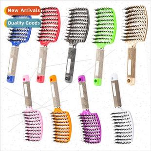 Big Styling Bend Fluffy Ribbed Wide Comb
