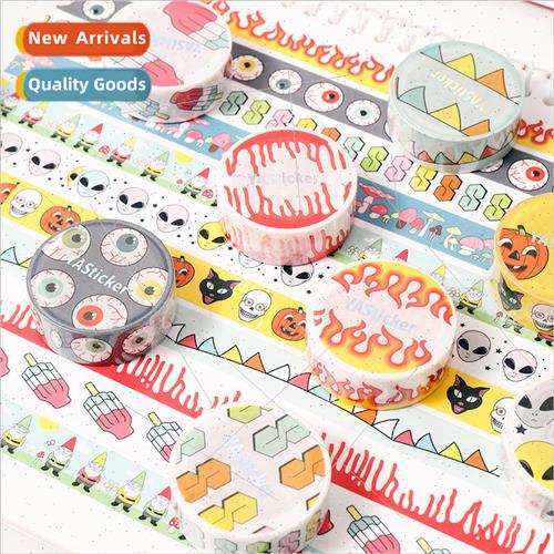 Priming Tape Stickers Christmas Mushroom Eyeball Doodle Hand