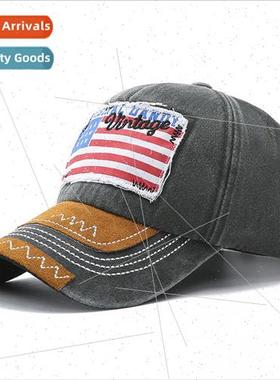 ins model baseball hat fashion American flag patch sun hat f
