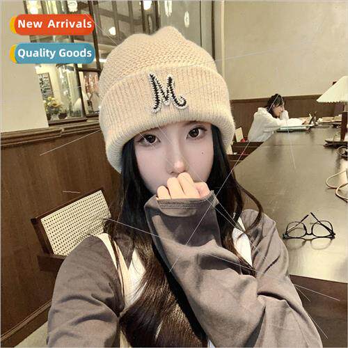 Autumn and winter wool cap fashion ageing embroidery M lette