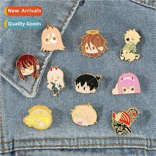 Boo Chita Denshi Chainsaw Metal Brooch Homunculus Badge Man