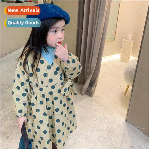 girls 2022 Korean  of the polka dot windbreaker in small chi