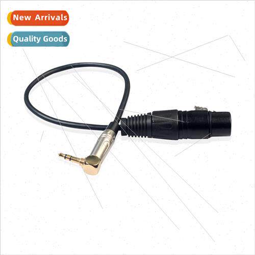 0.3 meter 90 degree turn 3.5mm male to ca female XLR cell ph