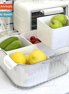 Multi-functional double compartment draining basket kitchen
