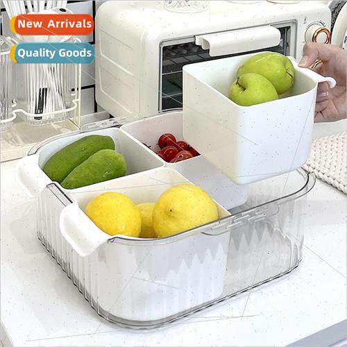 Multi-functional double compartment draining basket kitchen