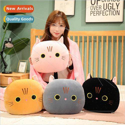 Creative cartoon cat 3 in 1 hand warmer pillow blanket winte