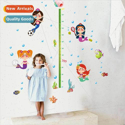 SK9149 Mermaid height stickers Childrens room bathroom kinde