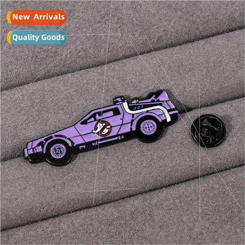 Cartoon Ghostbusters to the future car pin personalized meta