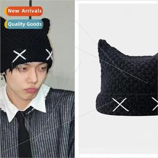 black kni YEONJUN wool hat cowl bin Soo catalyzed Ranjun Cui