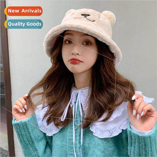 Koreas sweet and cute cartoon plush fisherman hat basin hat