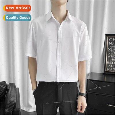 Summer shirt mens drape light mature wind mens Korean Slim -