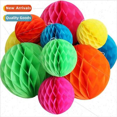 Colorful honeycomb ball paper honeycomb hanging decorative p