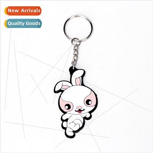 Zodiac PVC cartoon keychain luggage cute rabbit bag small pe