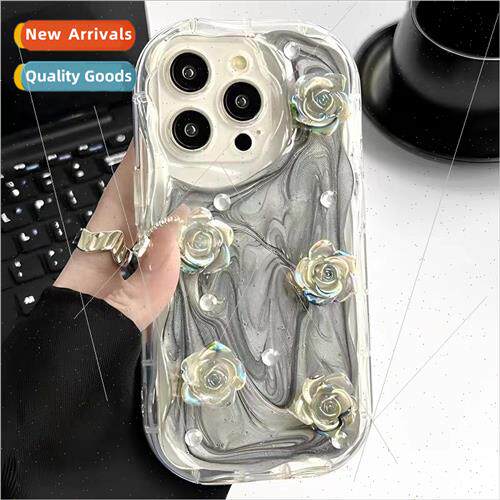 High-color drip rubber three-dimensional rose 适用 iPhone 13