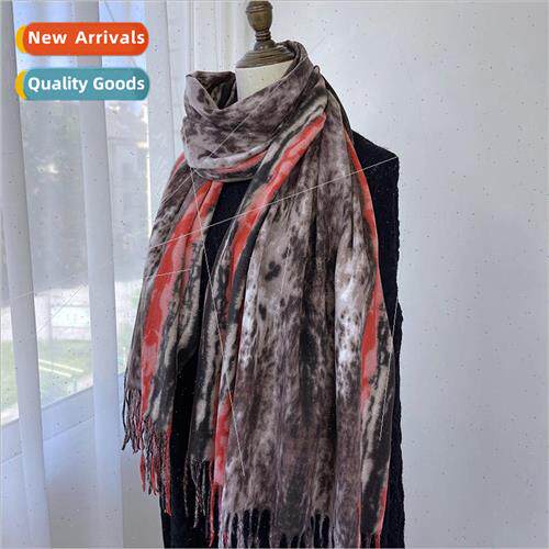 Autumn and winter new scarf printing faux cashmere shawl dua