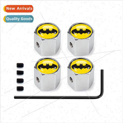 Car Tire Anti-theft Valve Caps Batman Car Label Valve Core N