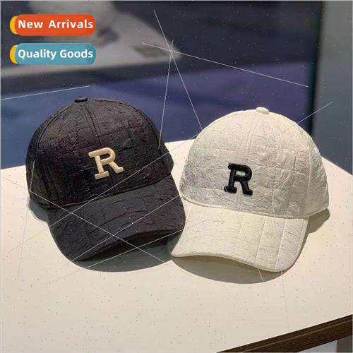 Casual versatile baseball cap female British pleated embroid