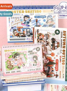 Glitter four seasons release book A4 double-sided release pa