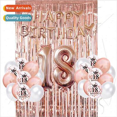 New rose gold 18.30.40th birthday banner balloon arrangement