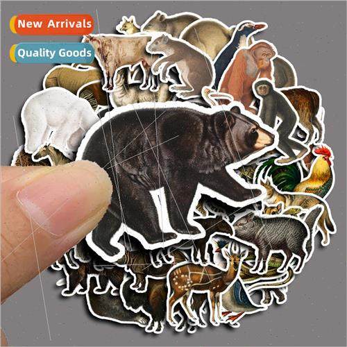 Retro Animal 50 Cute Bear Elephant Stickers Cell Phone Case