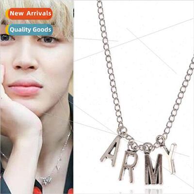Bangtan Boys Group Park  Min min Alphabet Necklace Mens ARMY