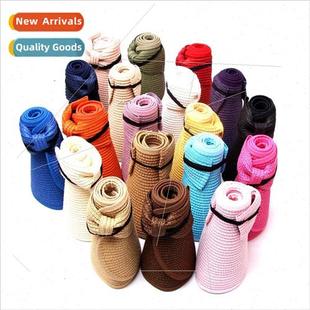 Hollow Top Big Womens Bri Adult Beach Hat Summer Straw