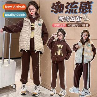 2022 fall padded sweater winter girl and new Girls set big