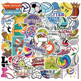 50 pcs ball football soccer basketball rugby stickers doodle