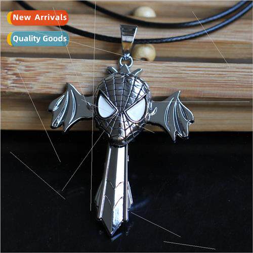 New Spider-Man Alloy Necklace Turnable Necklace
