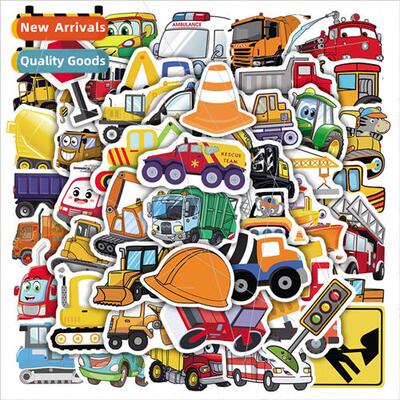 50 pcs of engineering vehicles childrens toys graffiti stick