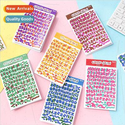 Color band color band colorful collage letter stickers basic