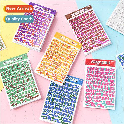 Color band color band colorful collage letter stickers basic