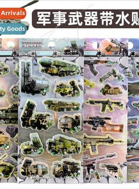 Military weapons aircraft tanks guns three-dimensional with