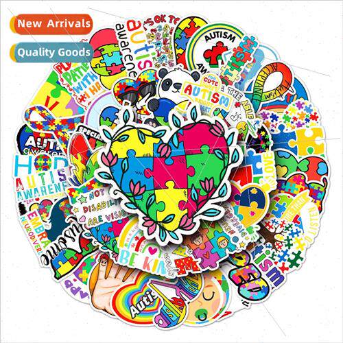 50 Care Autism ggage Stickers Creative Trend Waterproof Suit