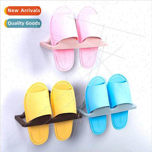 Stereo stick-on wall shoe rack bathroom wall-mounted sandals