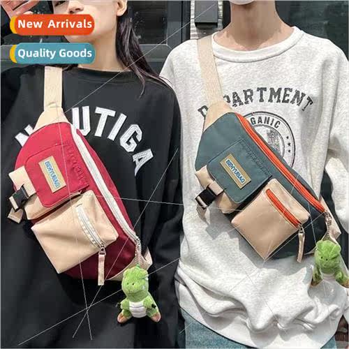 Autumn and winter new mens chest bag colorful fashion studen