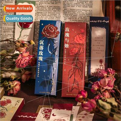 Paper Bookmarks Rose Universe Series Retro Creative Illustra