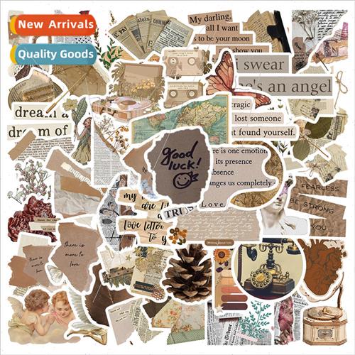 52 Gray Retro Objects Graffiti Stickers ggage Window Decorat