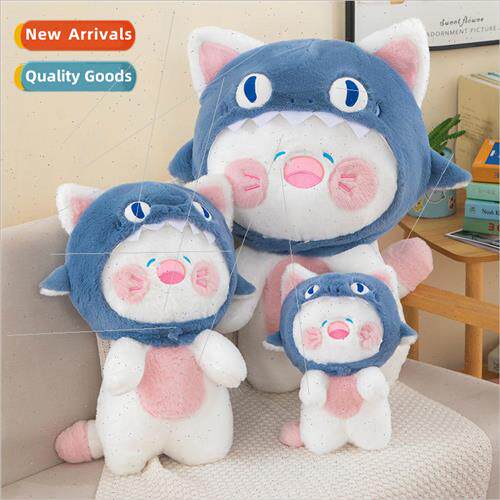 Shark cat doll doll pillow cute cat creative plush toys cat