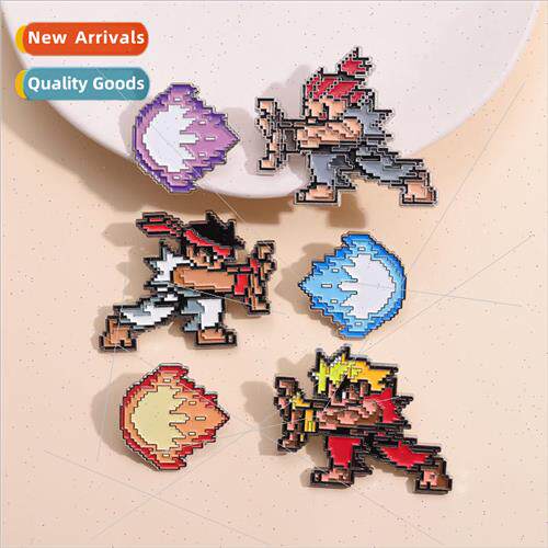 Set Fighter set game pin cool  ron ken ho ghost waving fist