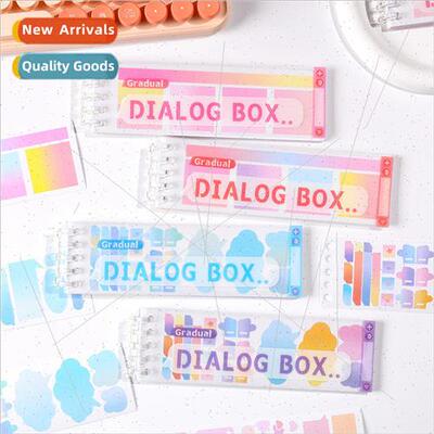Gradient talk box color card handbook sticker book ins stude