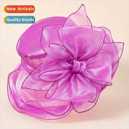 Korean  of the new organza lace large flowers fisherman pot