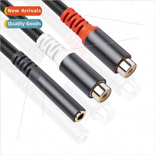 Metal shell gold-plated head double shielded cable 3.5 femal