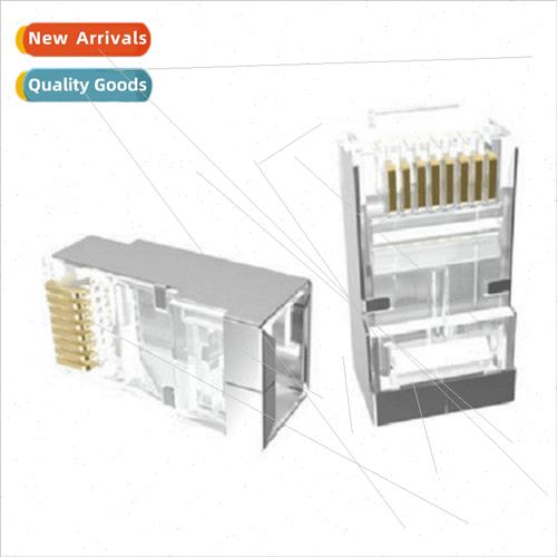 Super Category 6 Shielded Through Hole PC+Copper Gold-Plated