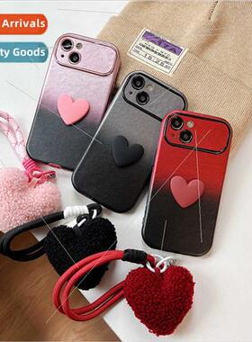 Gradient splicing three-dimensional love iPhone14 love penda