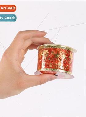 10 yards hot stamped musical notes Christmas ribbon wire pen