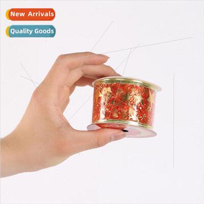 10 yards hot stamped musical notes Christmas ribbon wire pen