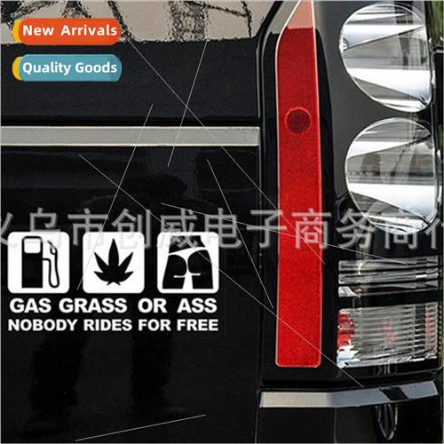 Engraved reflective stickers car modeling GASS GRASS or ASS